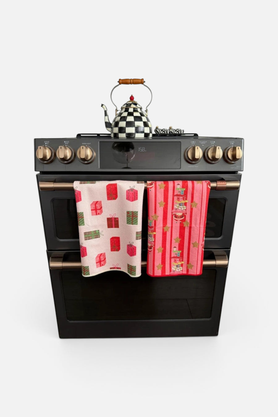 Crae Home Gift Guru Red Double-Sided Tea Towel – side view