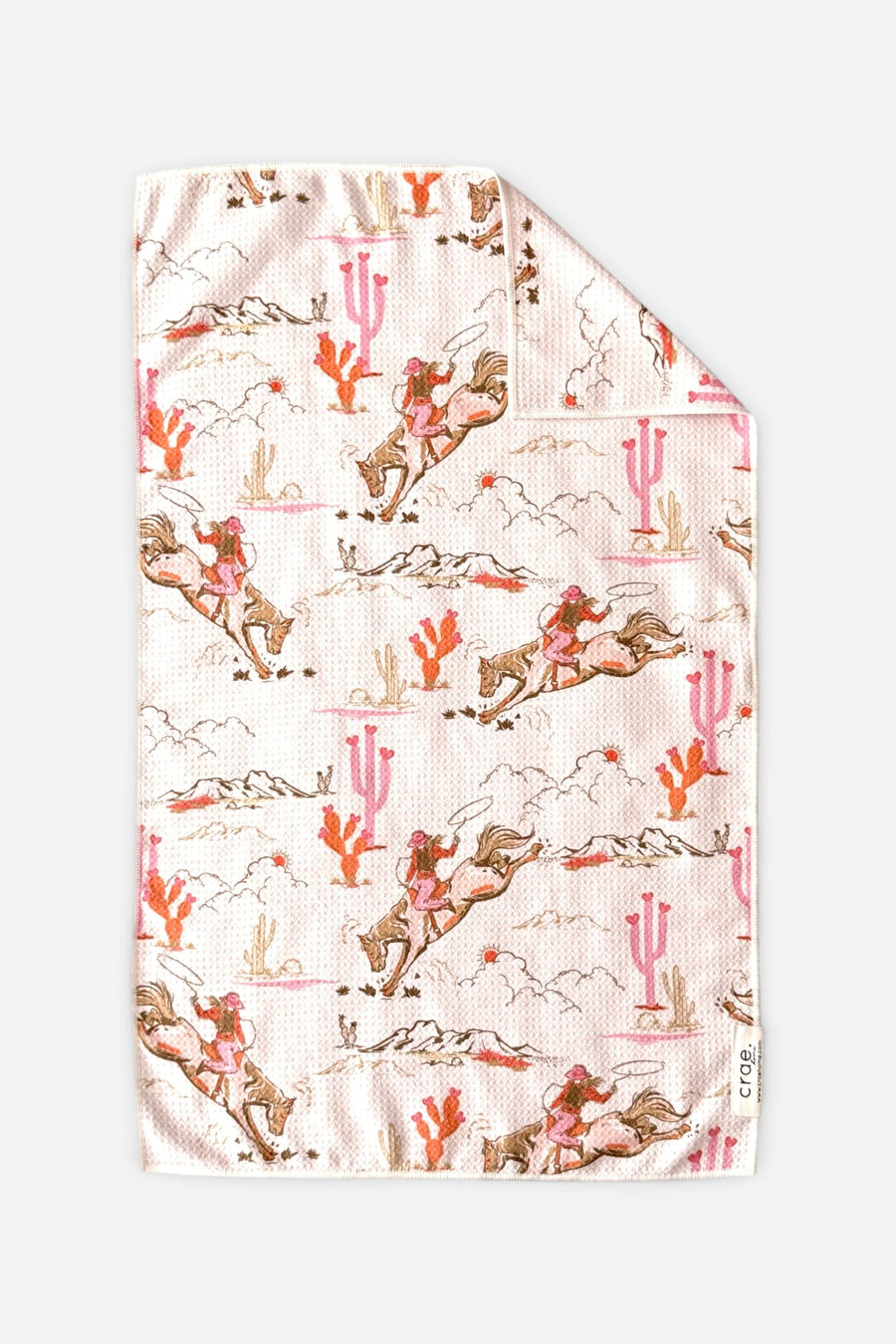 Crae Home Lasso Double-Sided Hand Towel in Cream – front view