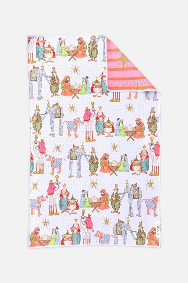 Crae Home Light of the World Reversible Hand Towel in White