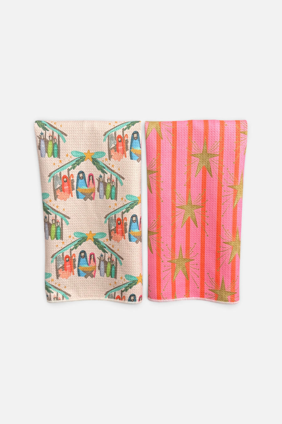 Crae Home Light of the World Reversible Hand Towel in White – side view
