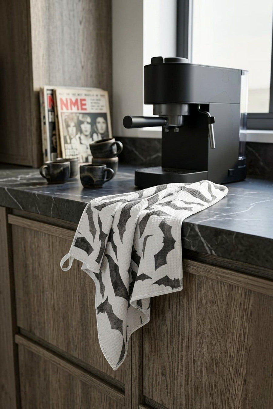 Crae Home Midnight Flyers Reversible Tea Towel – side view