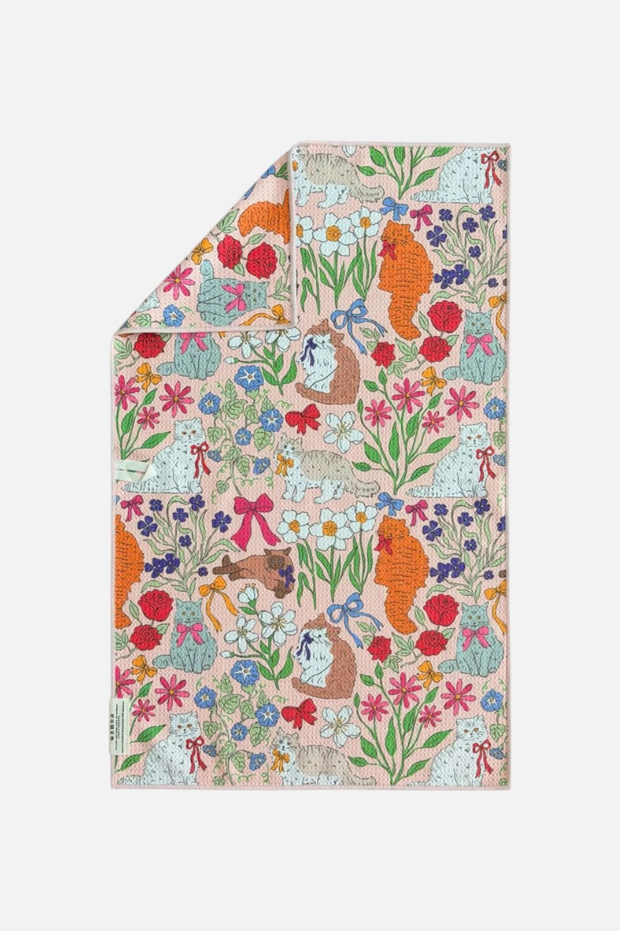Crae Home Paws & Petals Reversible Tea Towel – back view