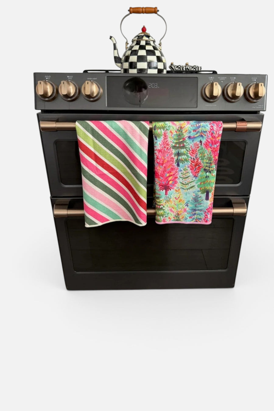 Crae Home Pixie Pink Double-Sided Tea Towel – side view