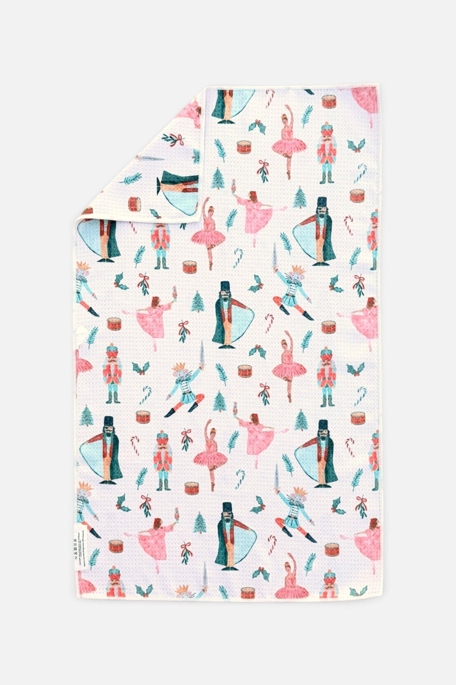 Crae Home Sugarplum Story Double-Sided Hand Towel in White – back view