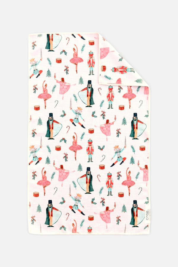 Crae Home Sugarplum Story Double-Sided Hand Towel in White