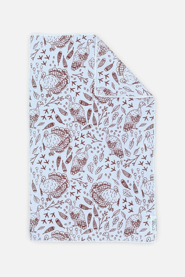Crae Home Turkey Trot Double-Sided Hand Towel in Cream