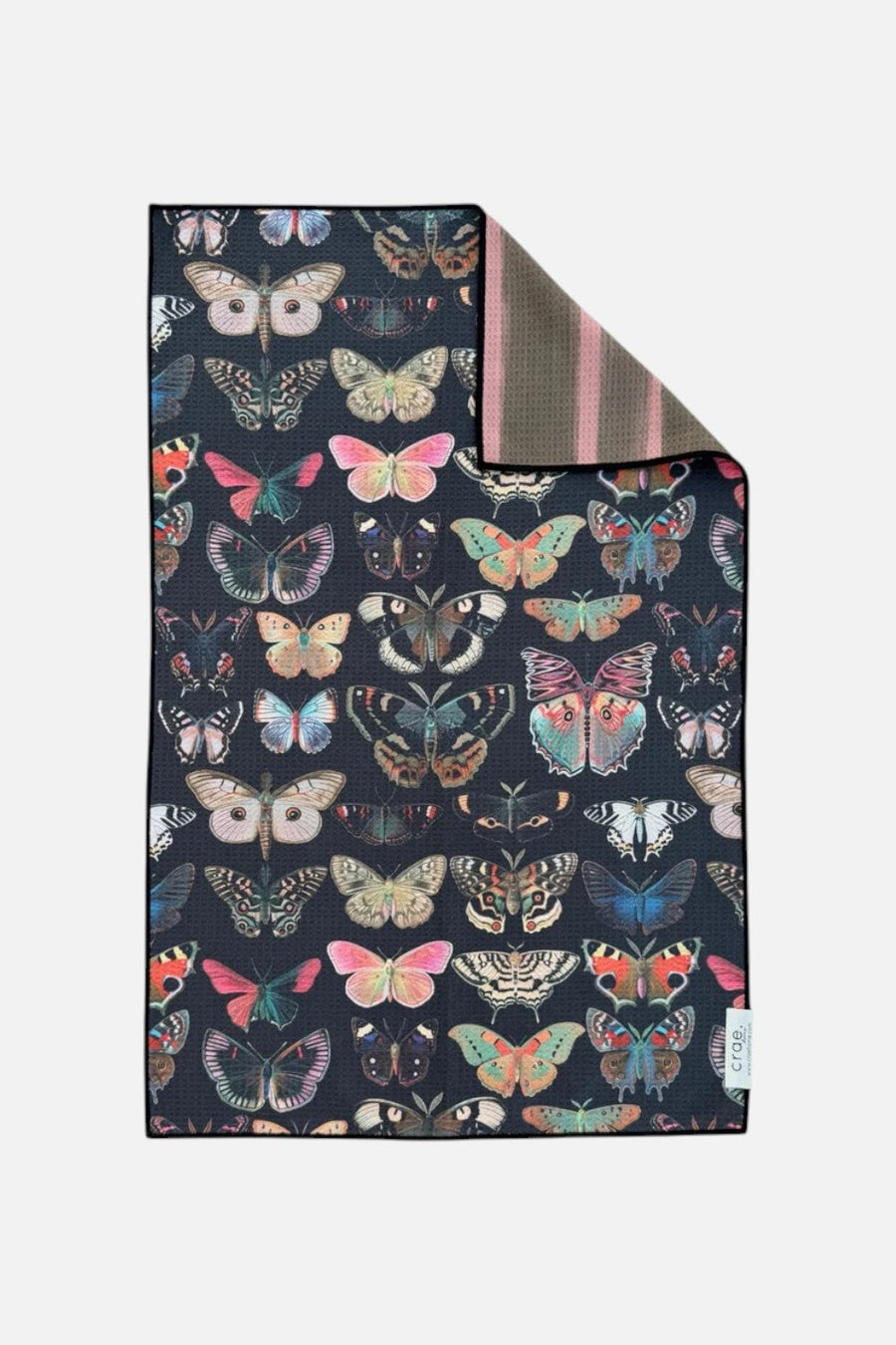 Crae Home Velvet Wings Reversible Tea Towel – back view