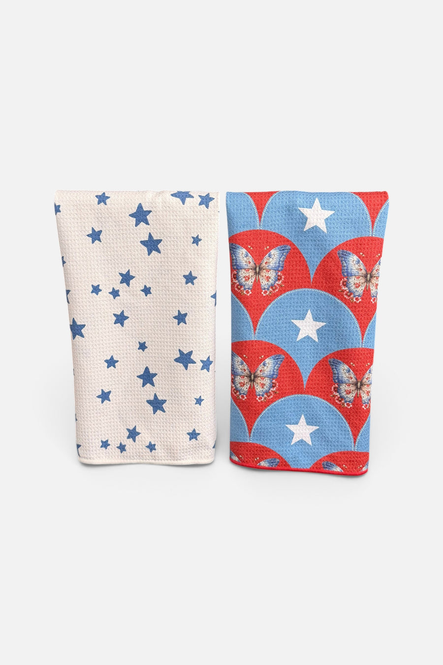 Crae Home Wings of Liberty Double-Sided Hand Towel in Red & Blue – back view