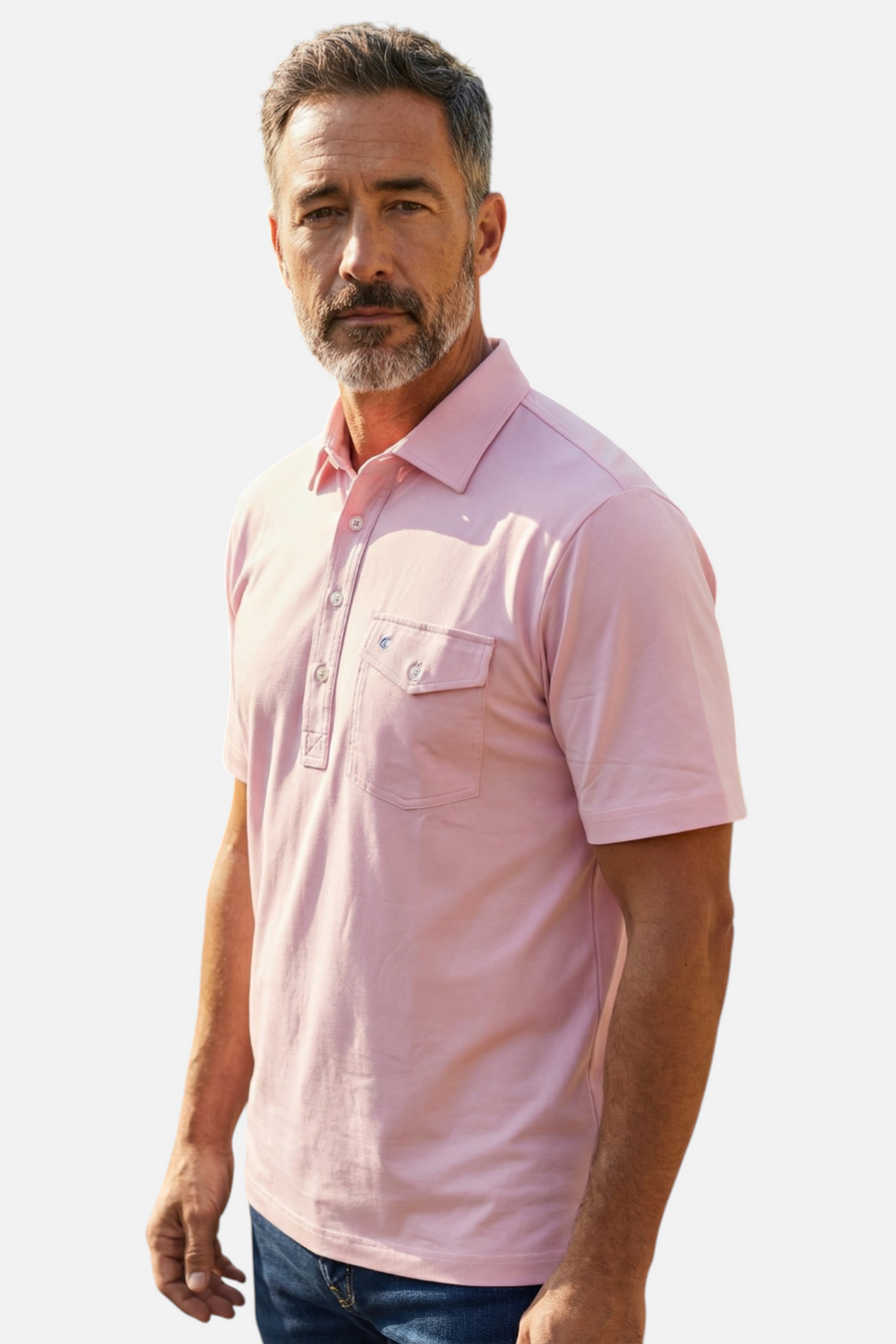 Criquet Men's Performance Sport Players Shirt in Frose – back view