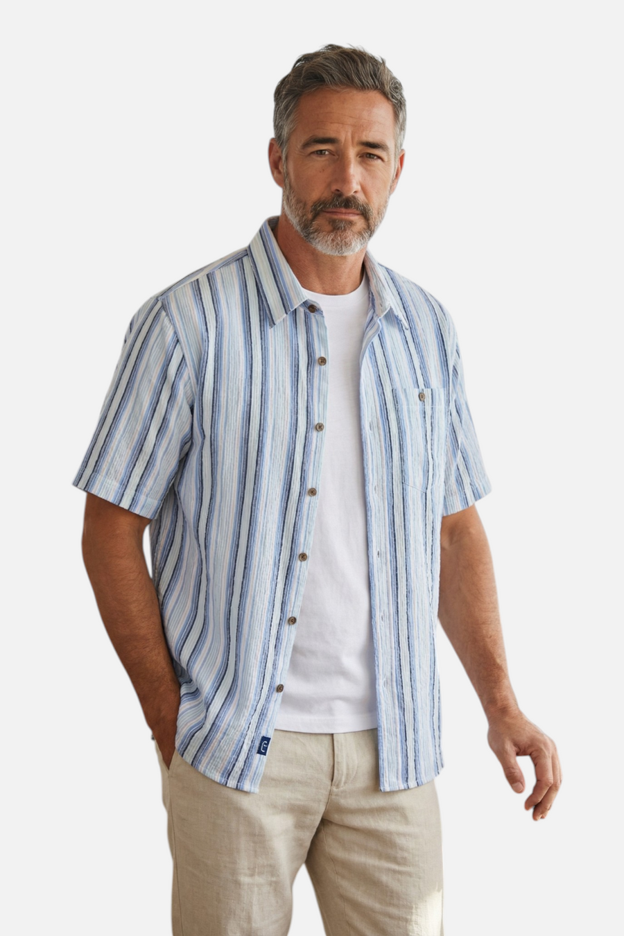 Criquet Men's The Beachcomber in Blue Multi – back view