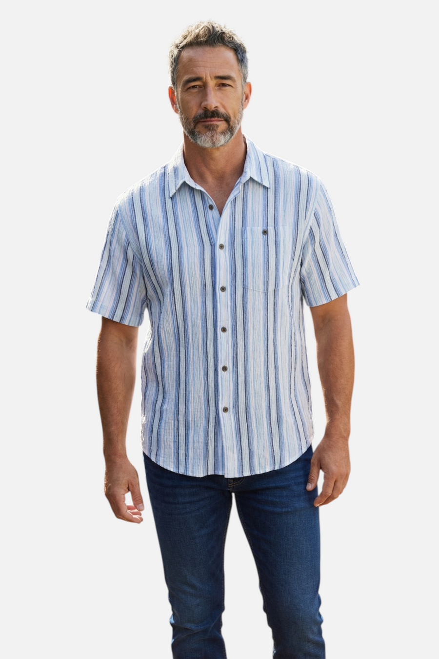Criquet Men's The Beachcomber in Blue Multi – front view