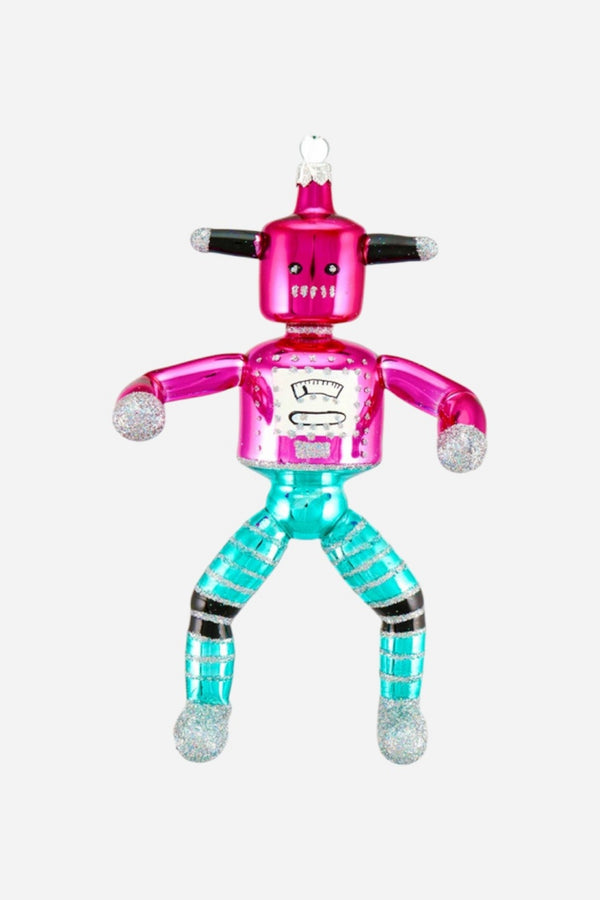 Dance Bot Ornament in Pink & Blue
