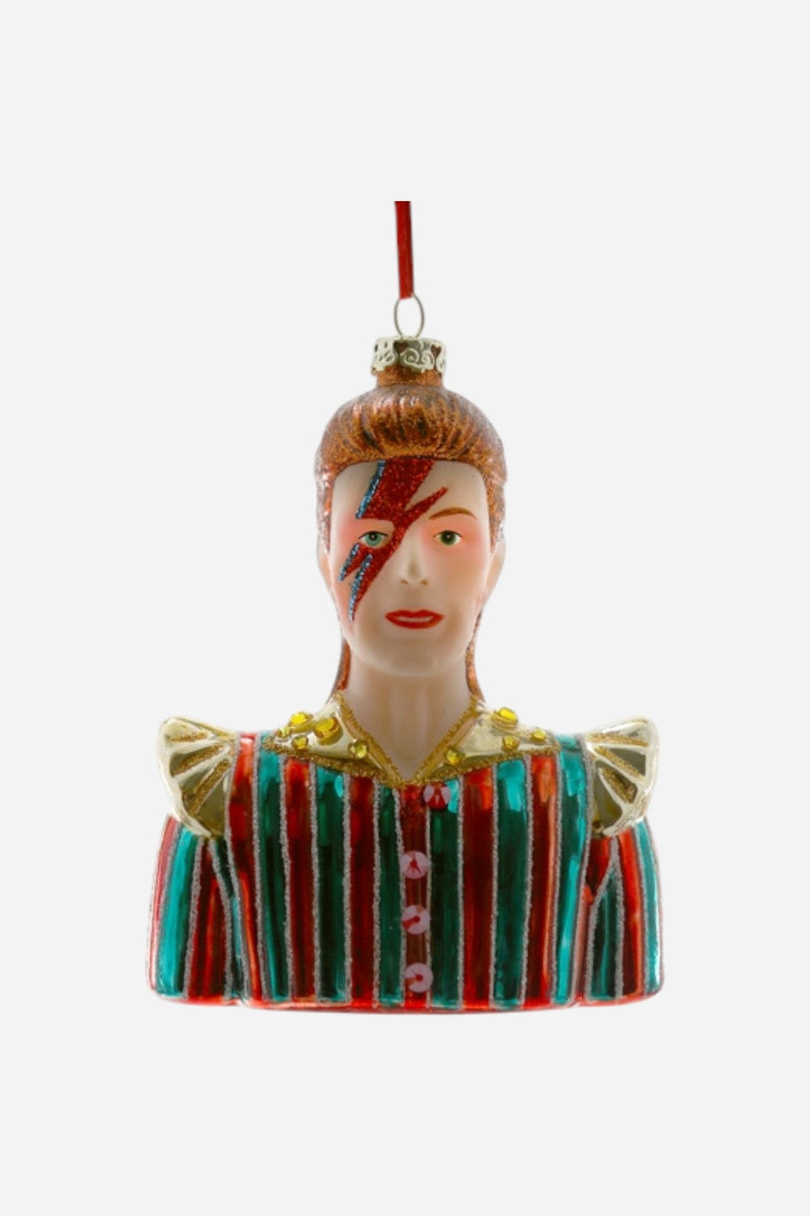David Bowie Bust Ornament – front view