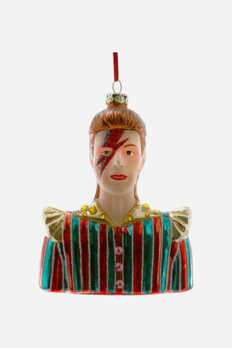 David Bowie Bust Ornament – front view