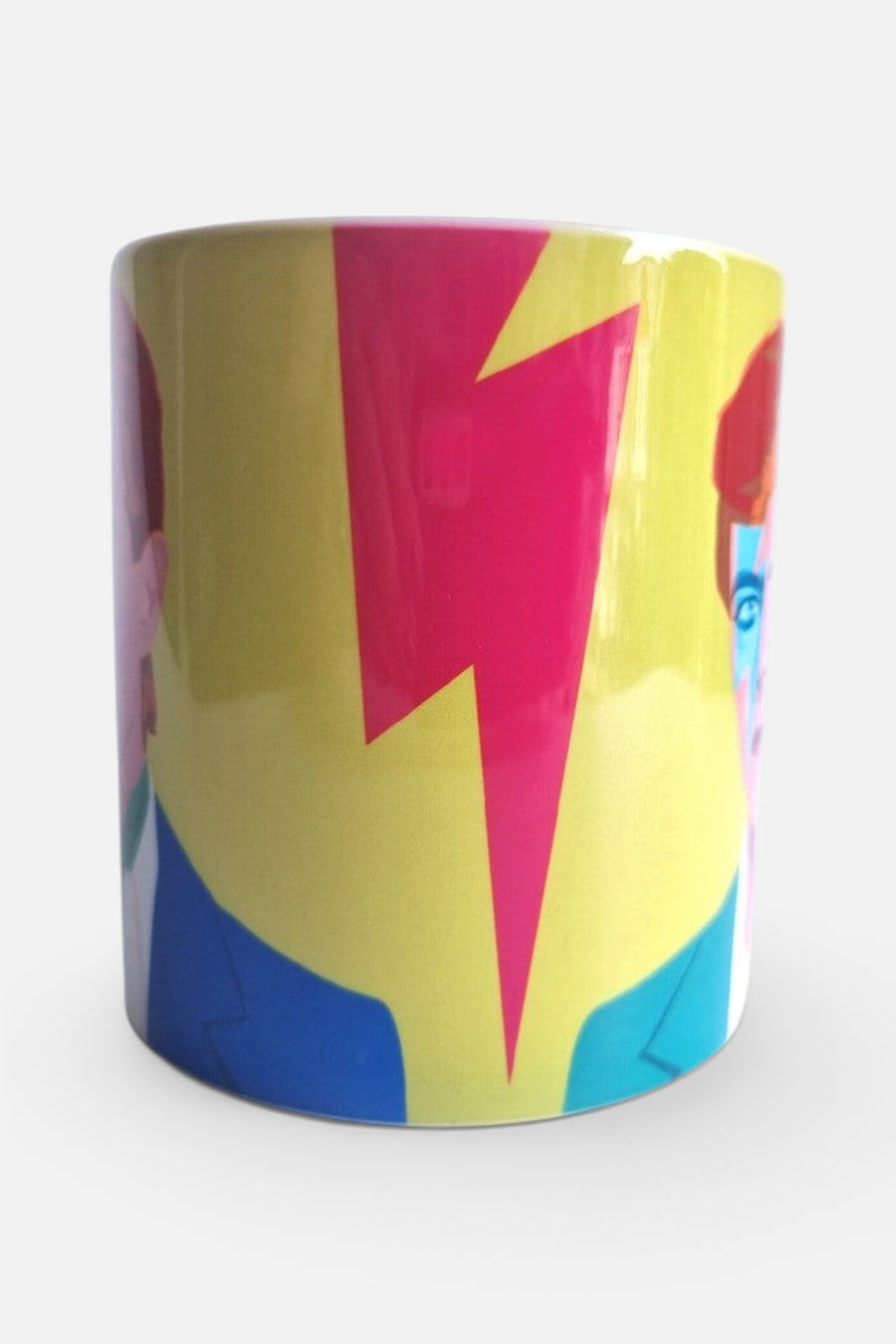 David Bowie Mug in Thunderbolt – side view