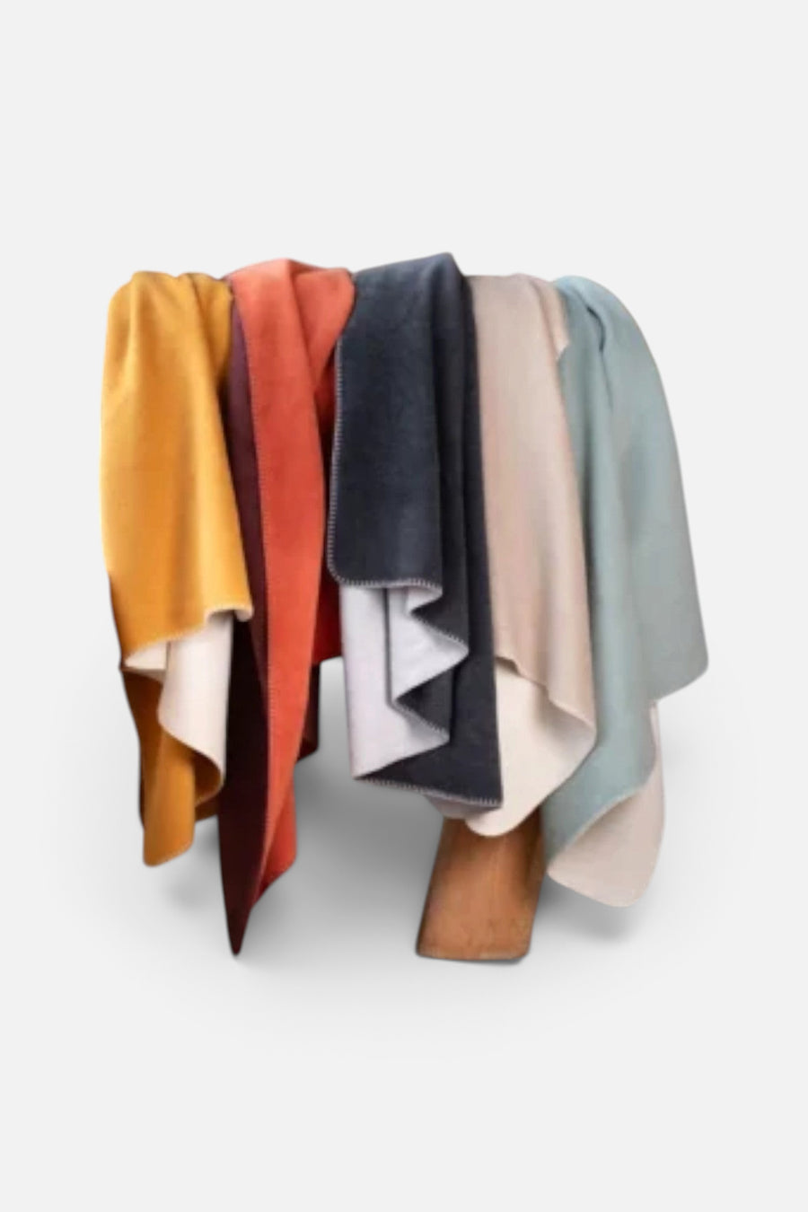 David Fussenegger Savona Fuzzy Throw/Doubleface in Solid Charcoal/Grey – back view