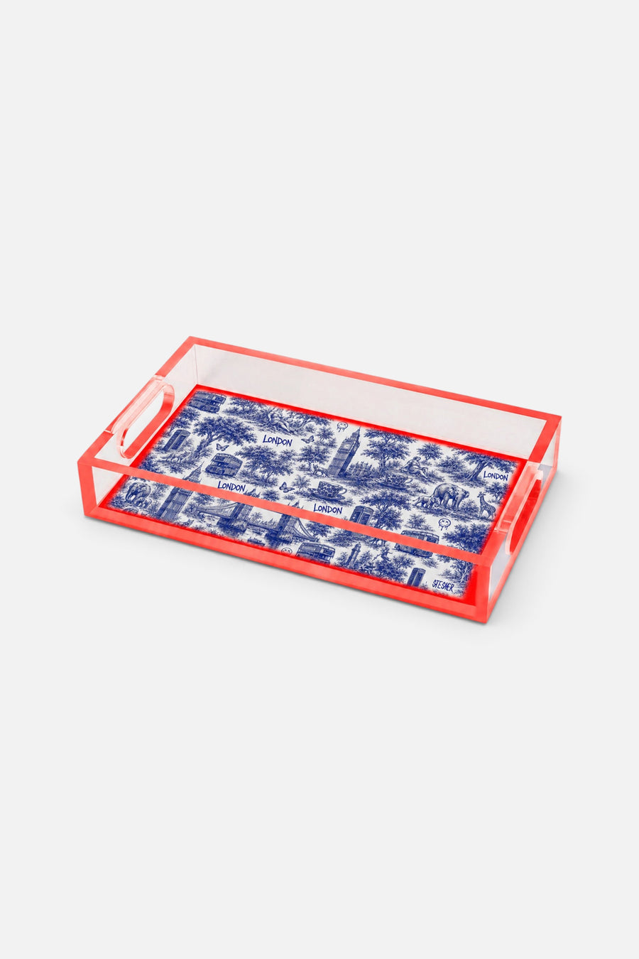 David Stesner Arthouse London Urban Pop Toile Small Acrylic Tray – flat lay