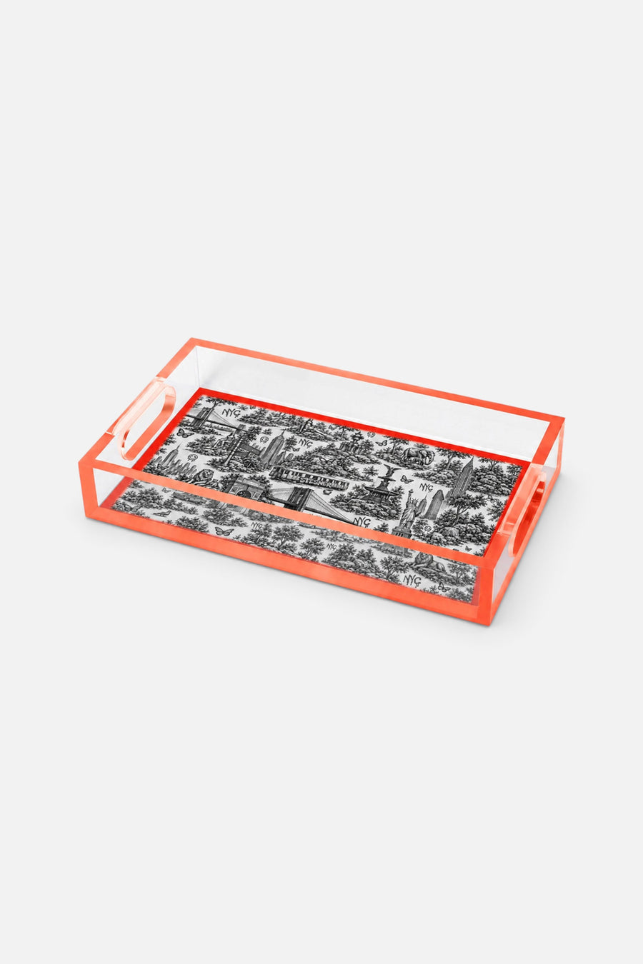 David Stesner Arthouse New York Urban Pop Toile Small Acrylic Tray – flat lay