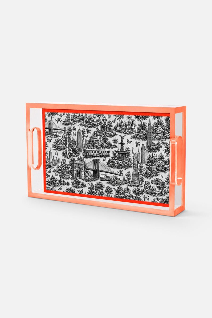David Stesner Arthouse New York Urban Pop Toile Small Acrylic Tray – side view