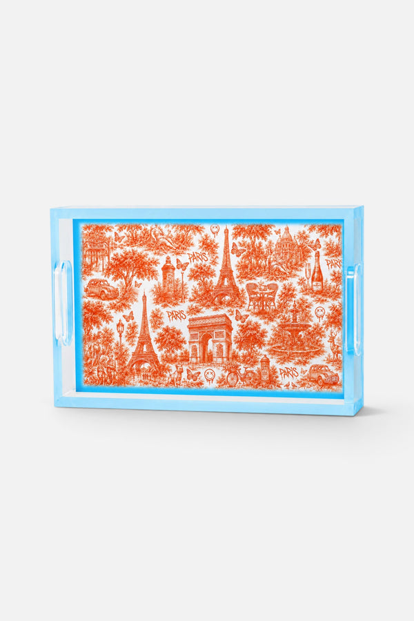 David Stesner Arthouse Paris Urban Pop Toile Small Acrylic Tray