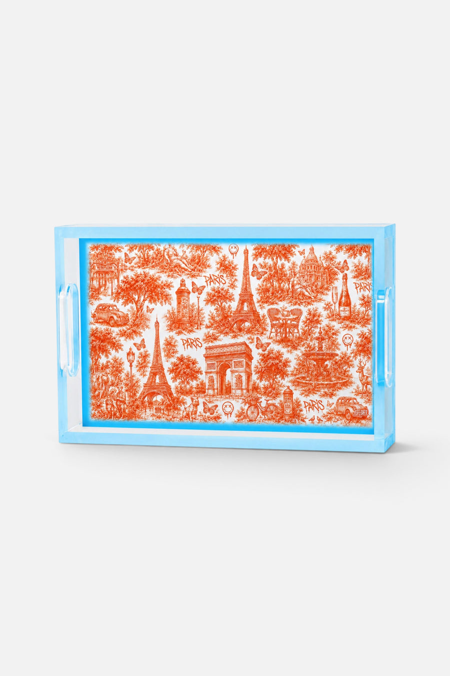David Stesner Arthouse Paris Urban Pop Toile Small Acrylic Tray – front view