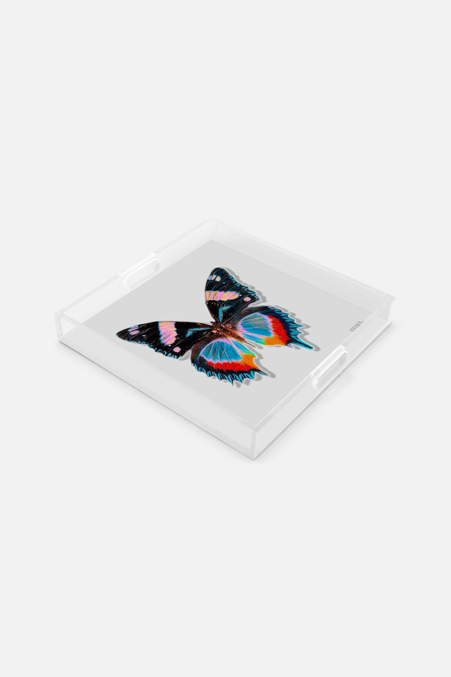 David Stesner Arthouse Pearl Papillon Square Acrylic Tray – flat lay