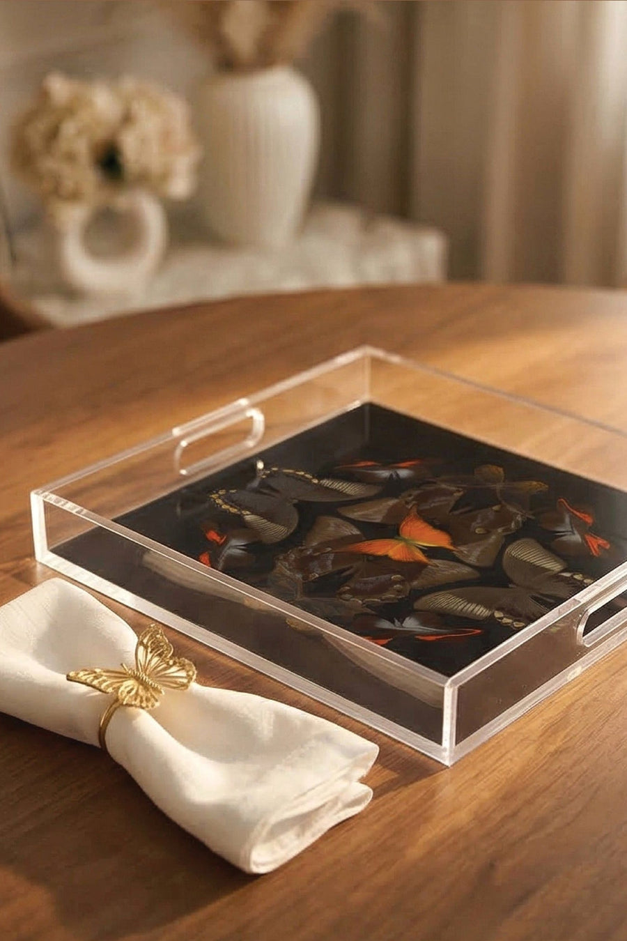 David Stesner Arthouse Troubled Minds Square Acrylic Tray – detail