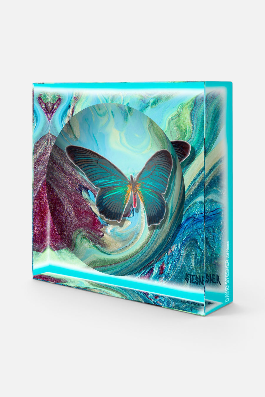 David Stesner Arthouse Wings of the Current Acrylic Trinket Dish – side view