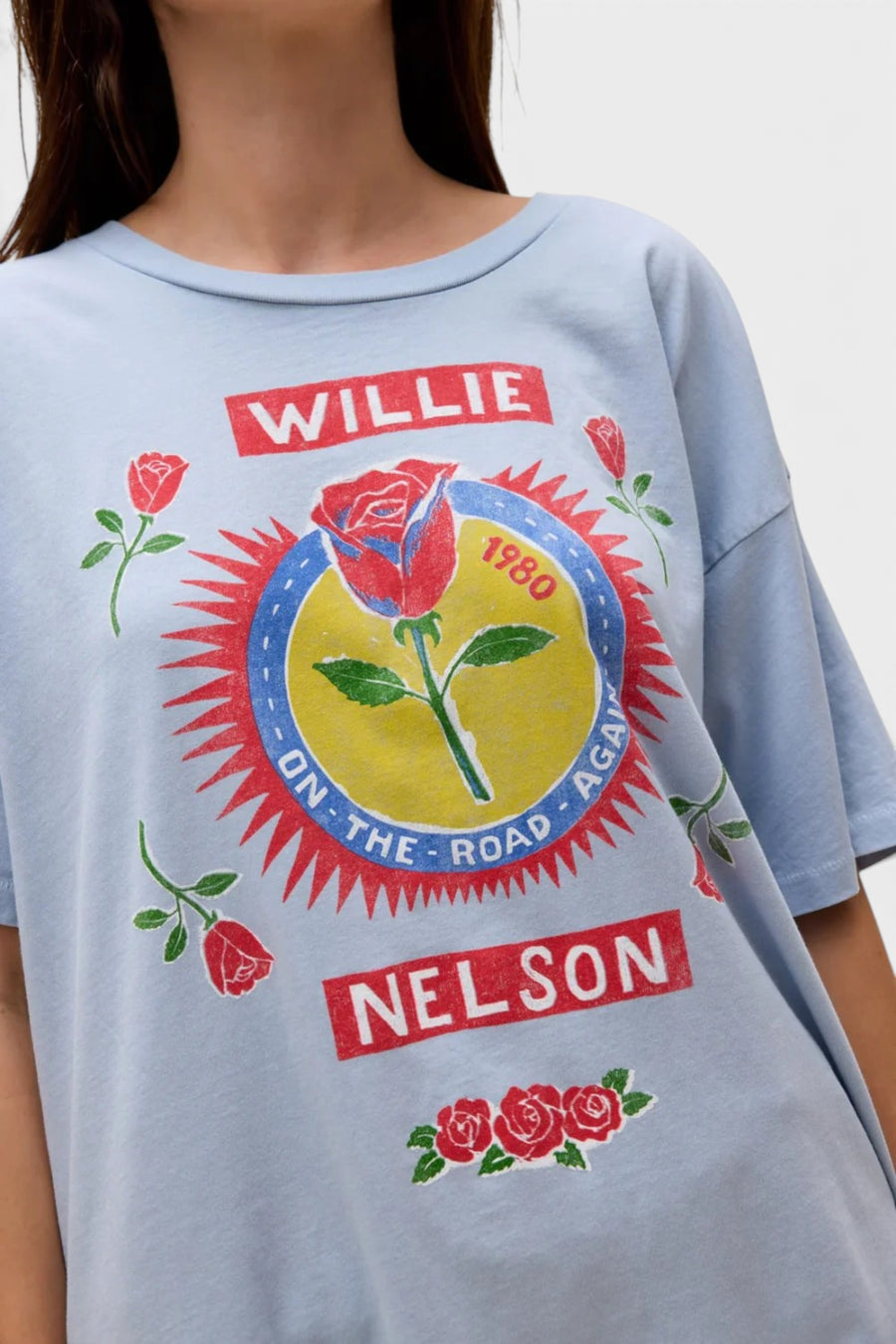 Daycreamer LA Willie Nelson Rose Label in Skyway Blue – back view