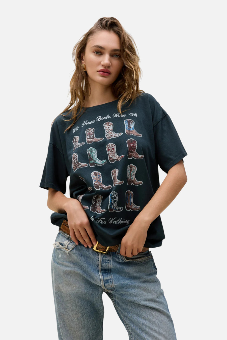 Daydreamer LA Boots For Walking Merch in Vintage Black – side view