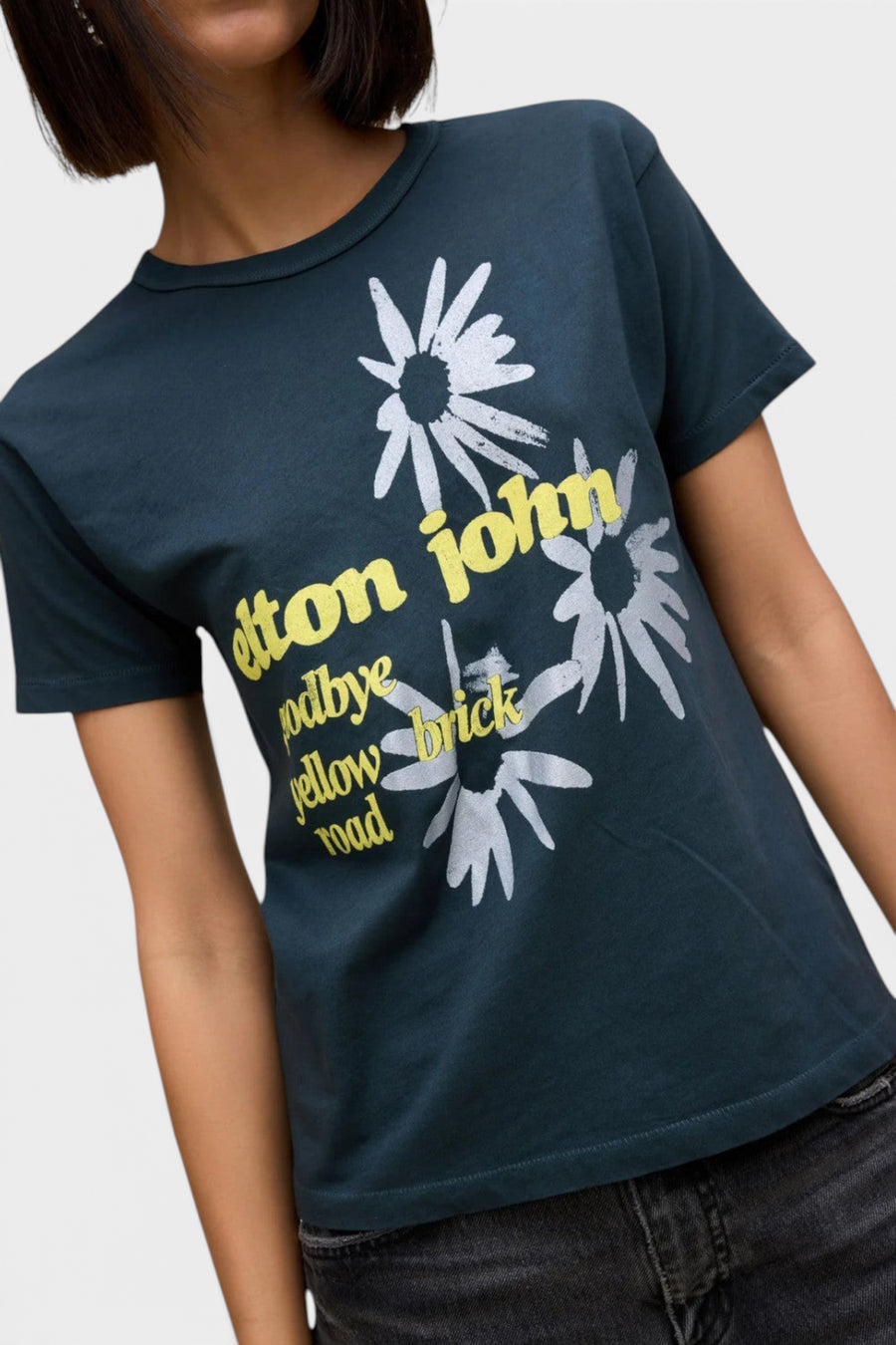 Daydreamer LA Elton John Yellow Brick Road Ringer Tee – back view