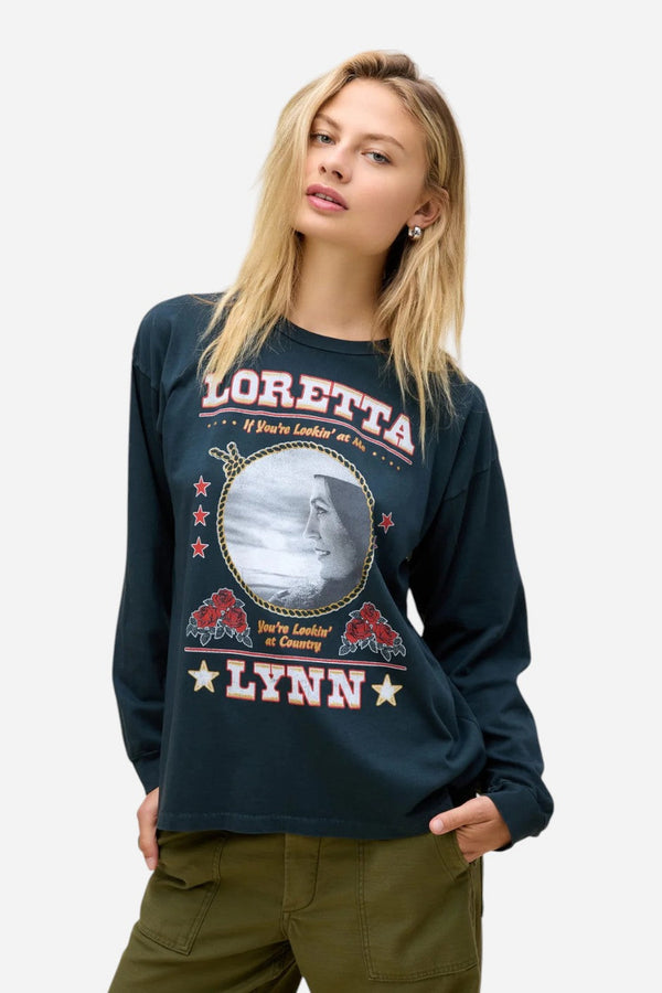 Daydreamer LA Loretta Lynn Lookin' At Country Relaxed Long Sleeve