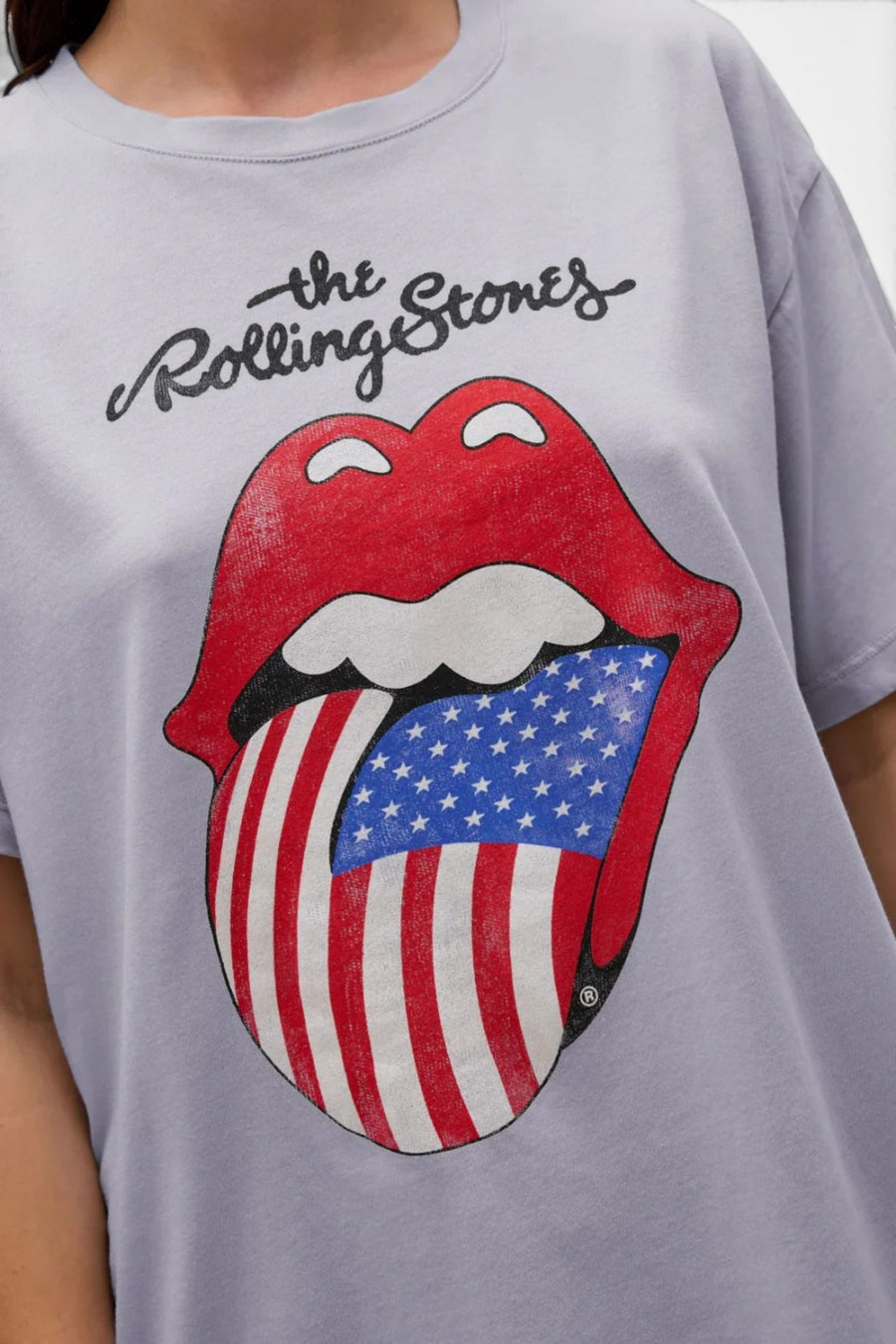 Daydreamer LA Rolling Stones Flag Tongue Tee – back view