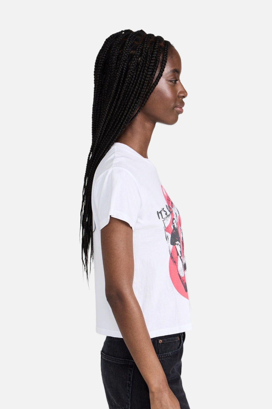 Daydreamer LA Rolling Stones It's Only Rock N Roll Solo Tee in Bleach White – back view