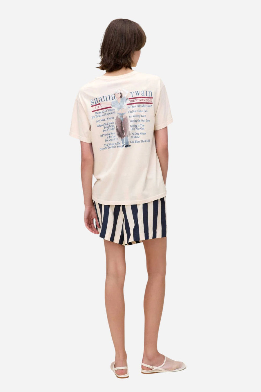 Daydreamer LA Shania Twain Woman In Me Boyfriend Tee – flat lay