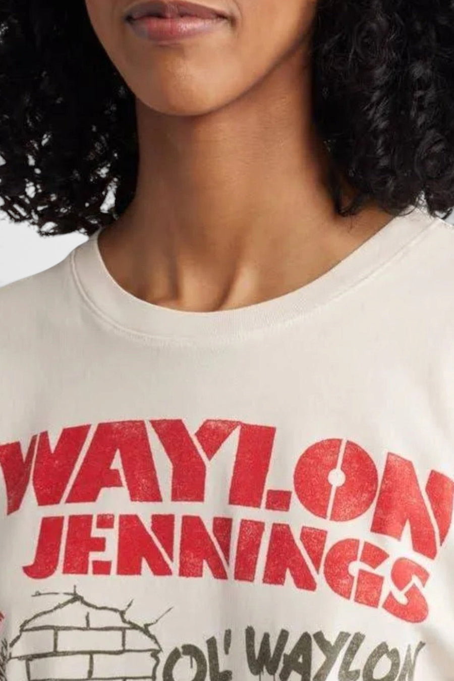 Daydreamer LA Waylon Jennings Ol' Waylon Graphic T-Shirt – side view