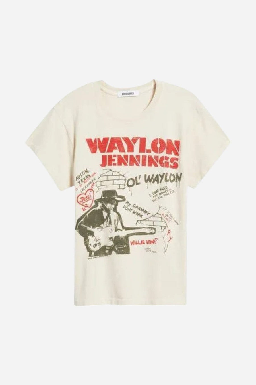 Daydreamer LA Waylon Jennings Ol' Waylon Graphic T-Shirt – side view