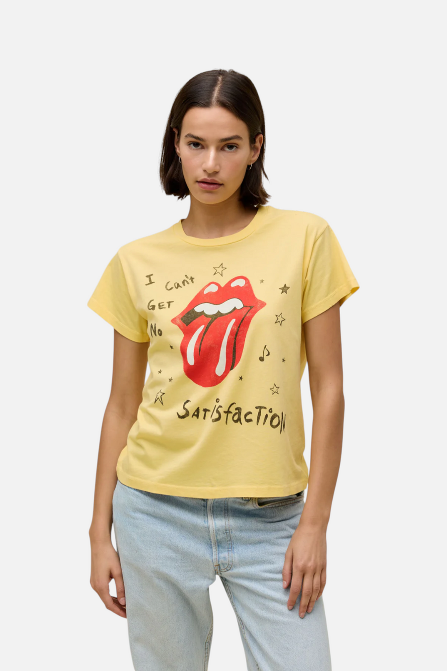 Daydreamer LA Women's Rolling Stones Satisfaction Doodles Solo Tee – front view
