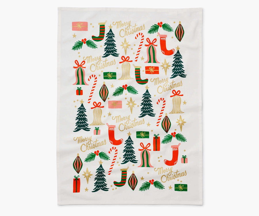 Deck The Halls Tea Towel – back view