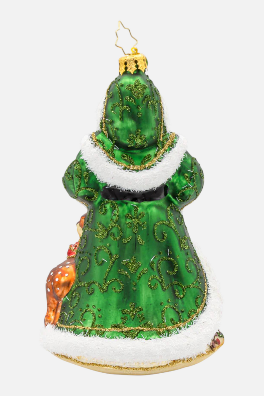 Deerly Beloved Santa Ornament – back view