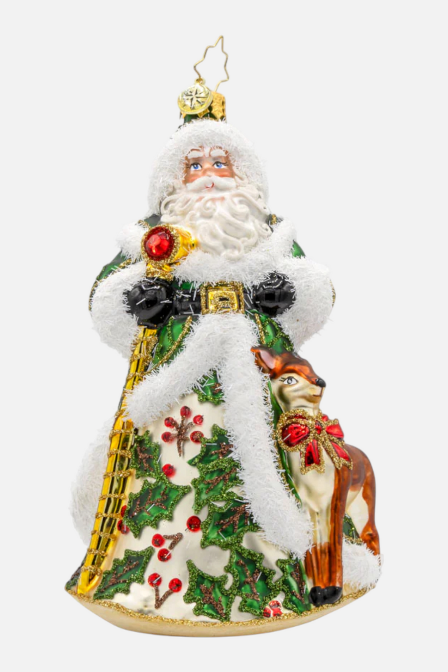 Deerly Beloved Santa Ornament – front view