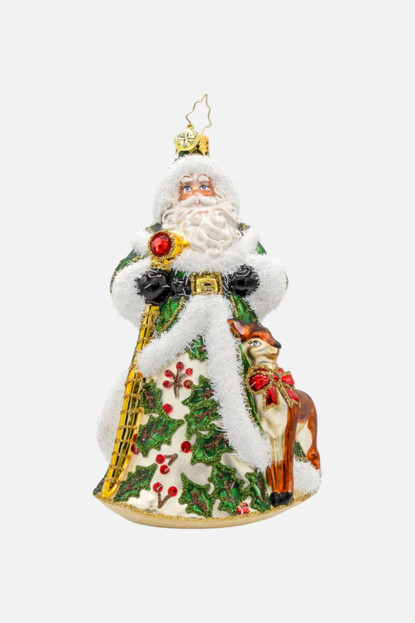 Deerly Beloved Santa Ornament