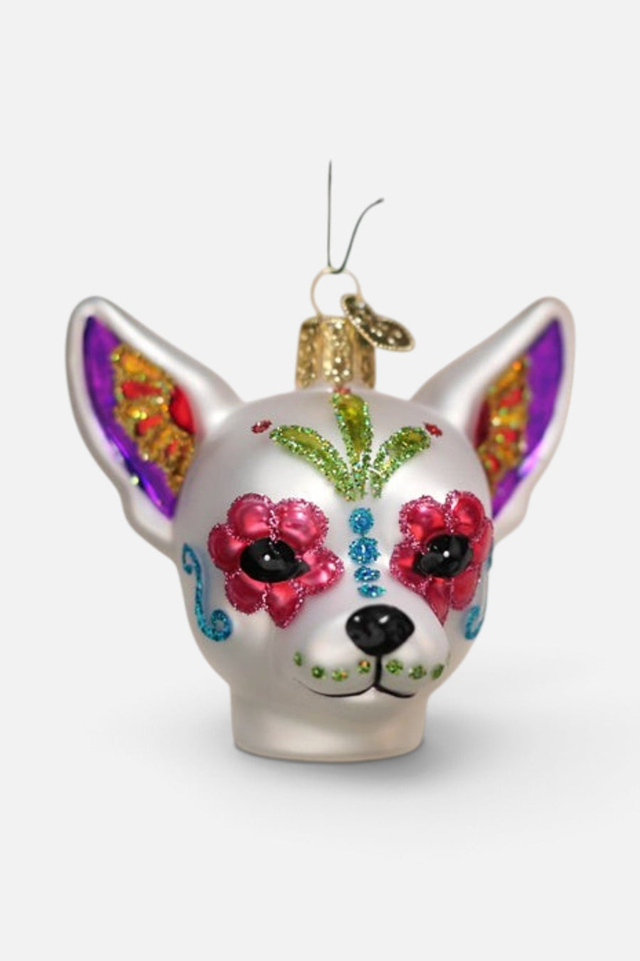 Dia De Los Muertos Dog Ornament – three-quarter view