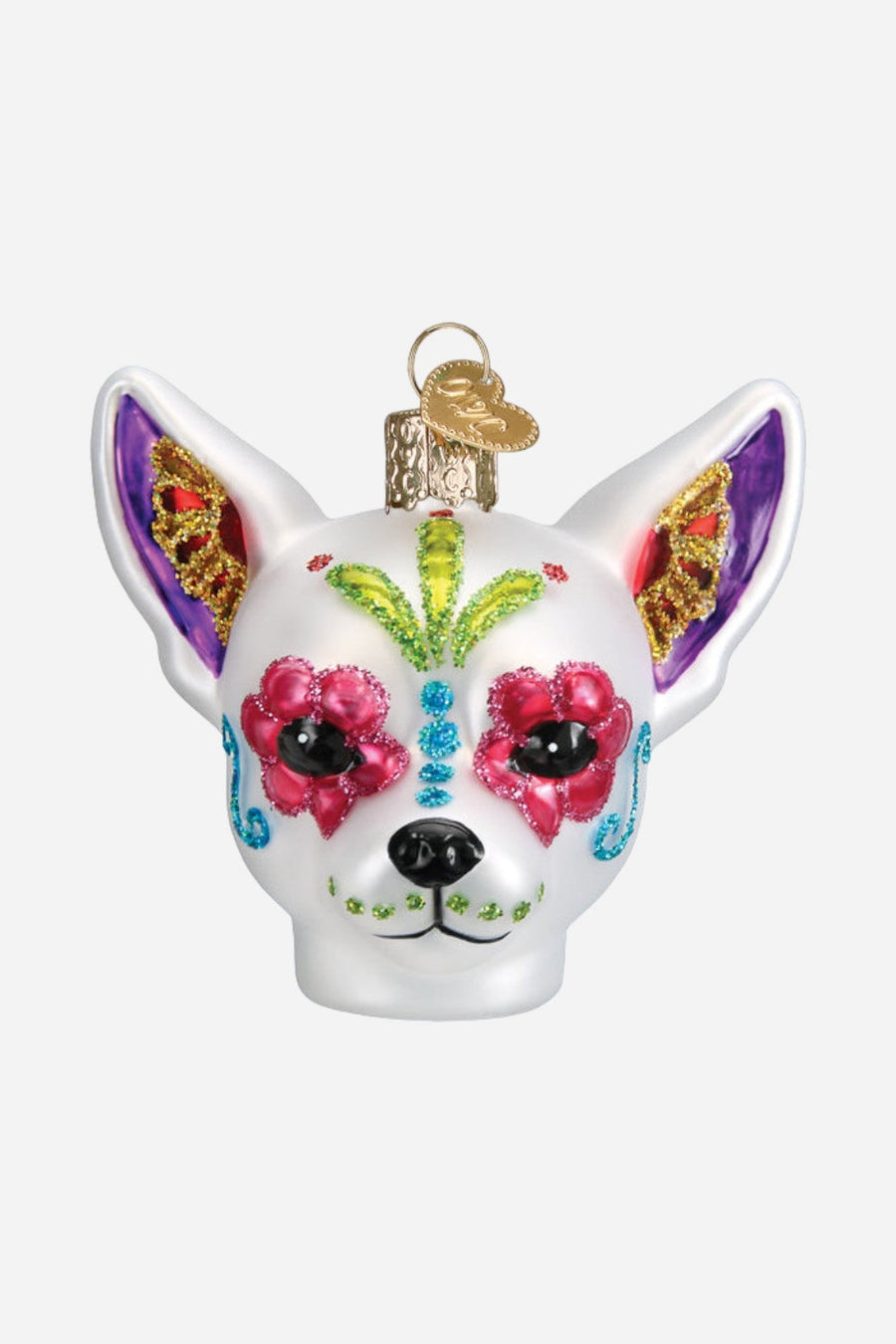 Dia De Los Muertos Dog Ornament – front view