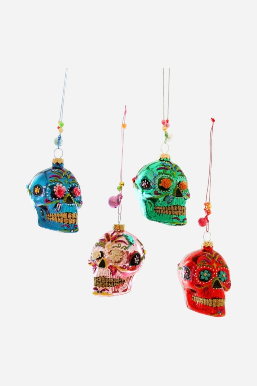 Dia De Los Muertos Skull Ornament – side view