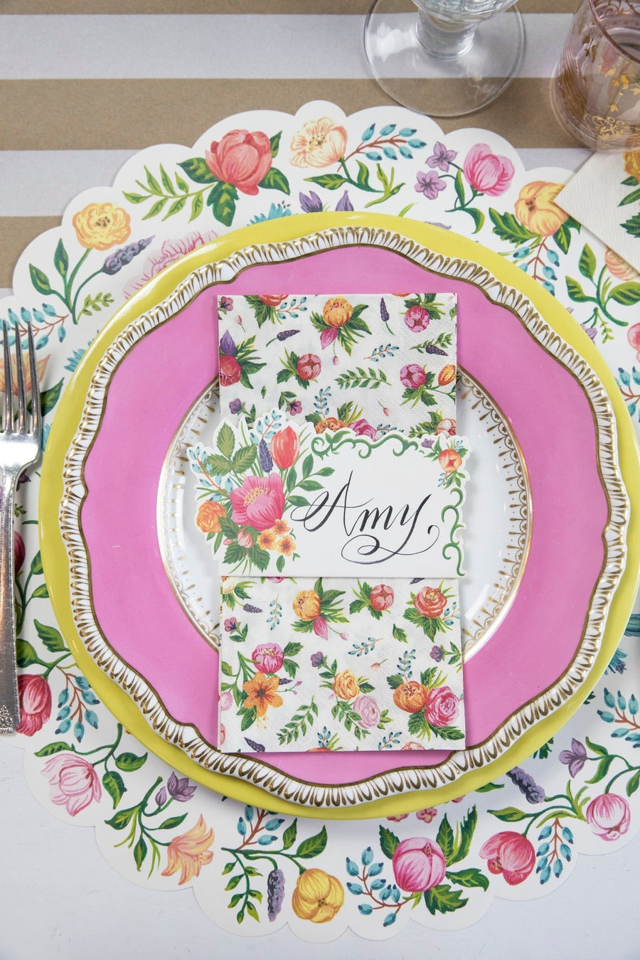 Die Cut Sweet Garden Posey Placemat, Set of 12 – detail