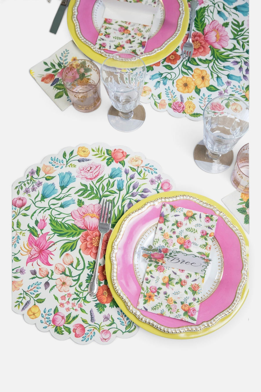 Die Cut Sweet Garden Posey Placemat, Set of 12 – side view