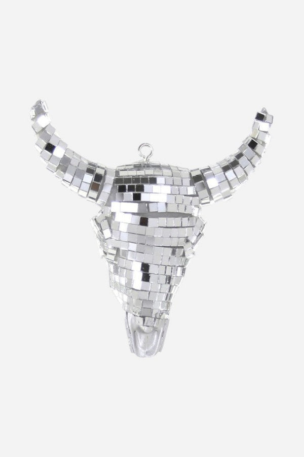 Disco Buffalo Skull Ornament