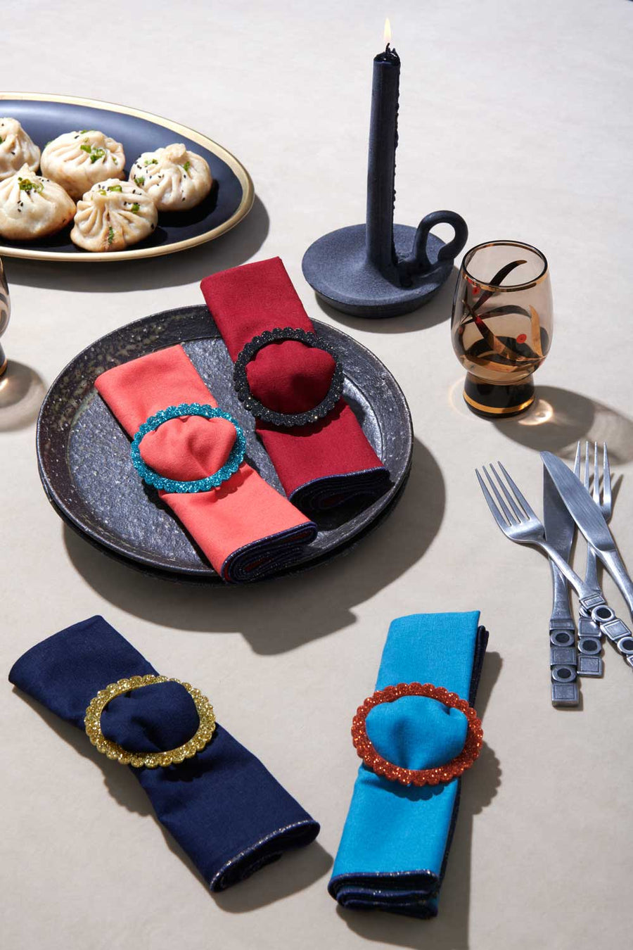 Disco Napkin Ring, Set of 4 – back view
