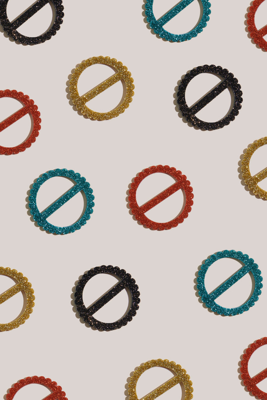 Disco Napkin Ring, Set of 4 – side view
